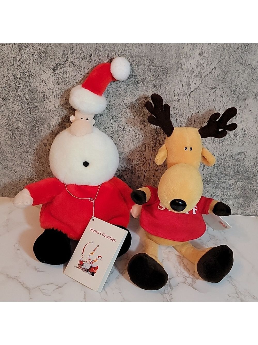 Michael Bedard Santa Claus & Reindeer Plush dolls